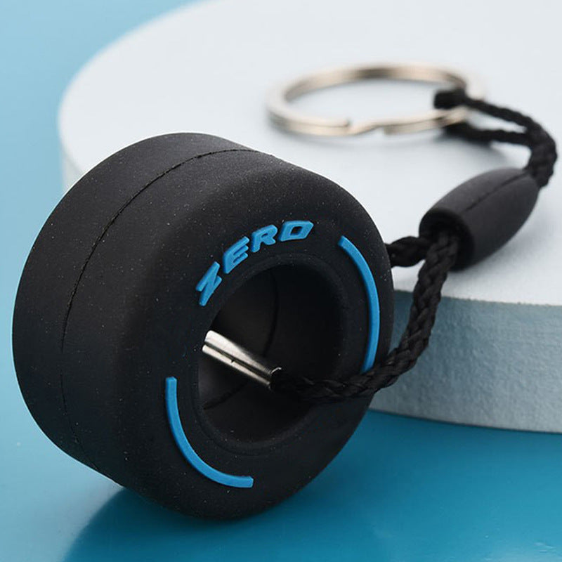 Wholesale PVCSoft Rubber Tires Creative Car Key Fob