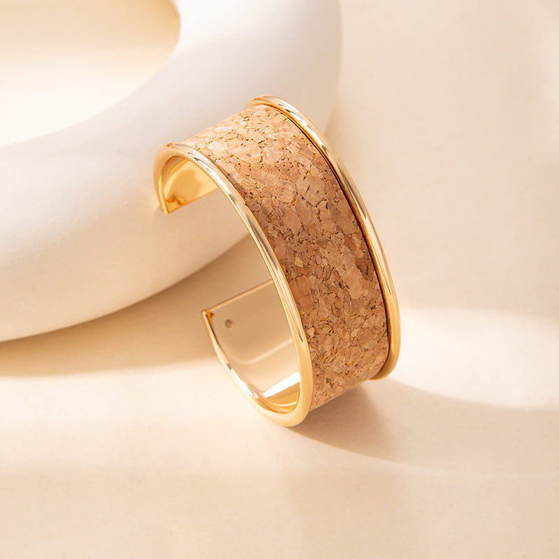 Wholesale Graffiti Cartoon flower Wide Edge Open Bracelet