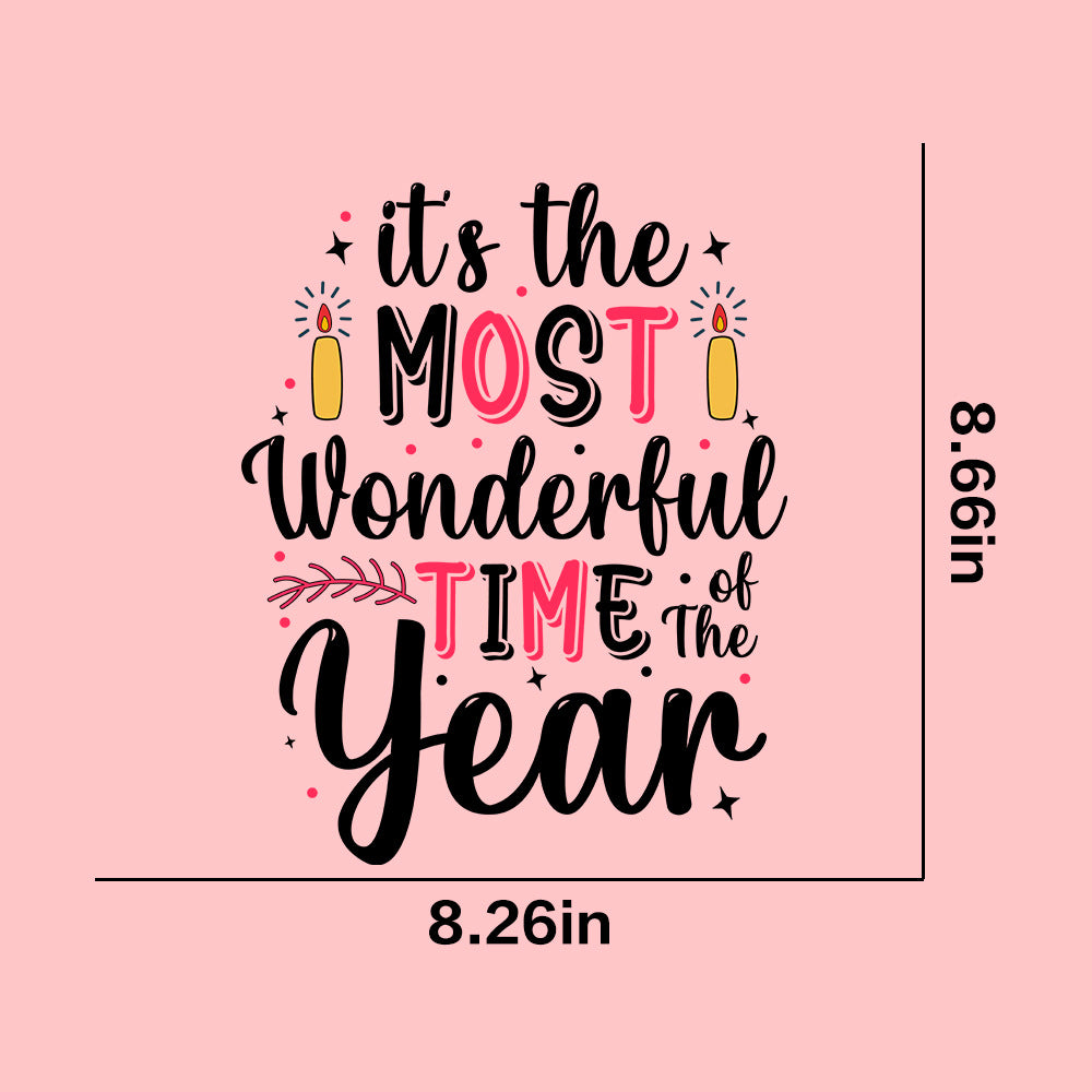 Wholesale  10pcs/pack Christmas pattern T-shirt heat transfer UV DTF ready-to-use transfer stickers