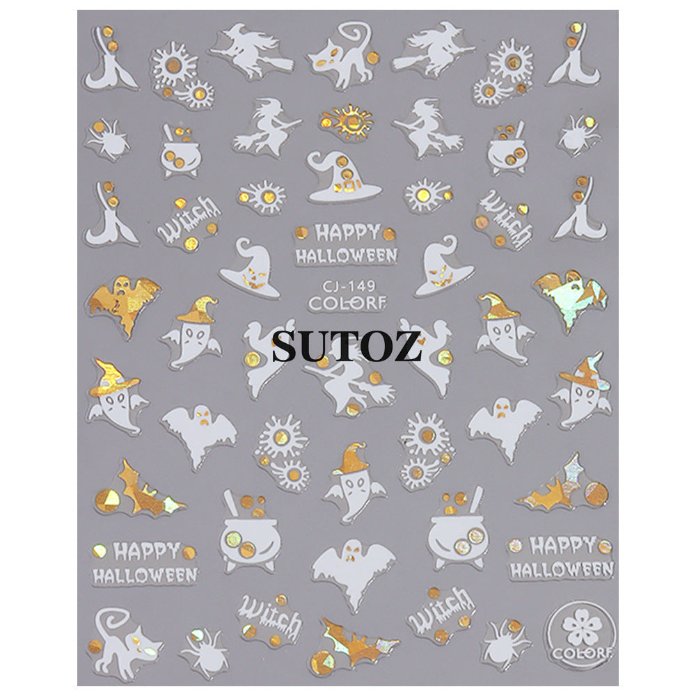 Wholesale 3pcs/pack cartoon platinum nail art stickers