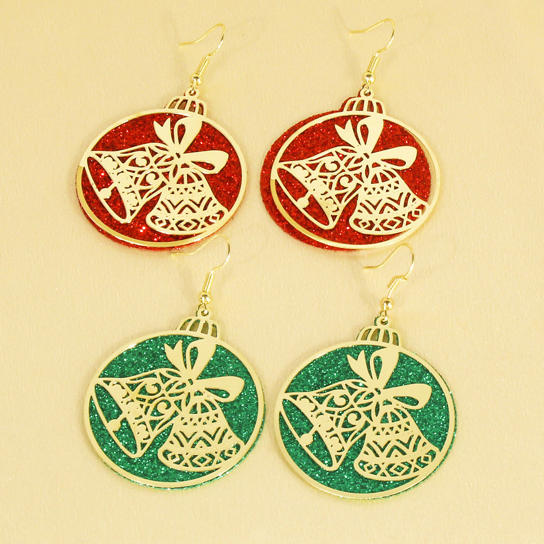 Wholesale Christmas Santa Claus Christmas Tree Metal Earrings