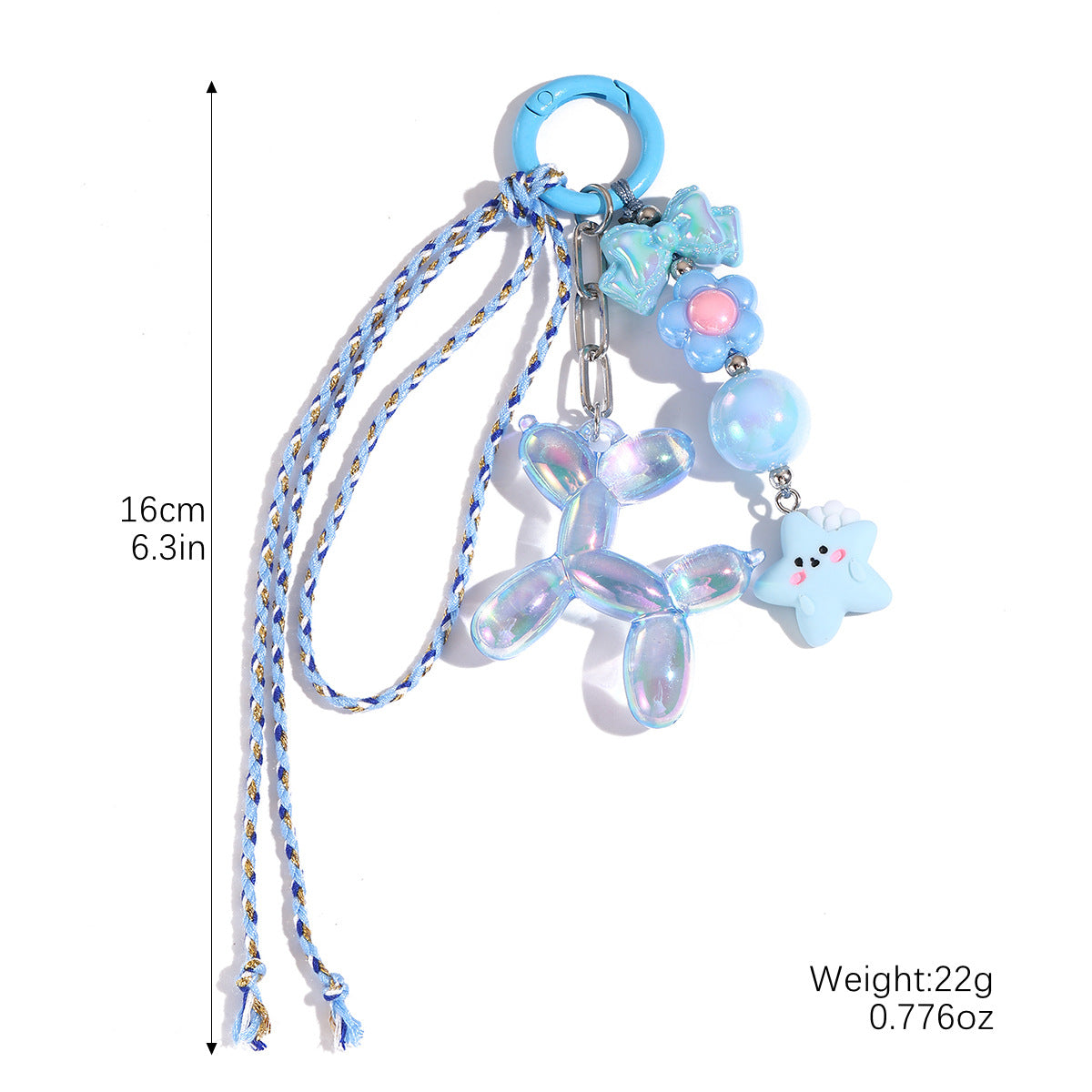 Wholesale Colorful Dopamine Hand-Woven Lanyard Keychain Braided Rope