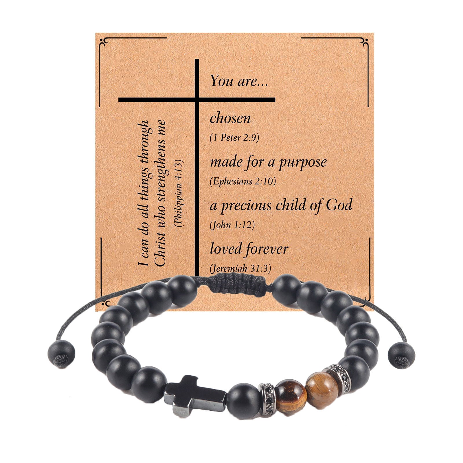 Wholesale Pink Spot Careless Eye Peach Heart Butterfly Natural Stone Bracelet