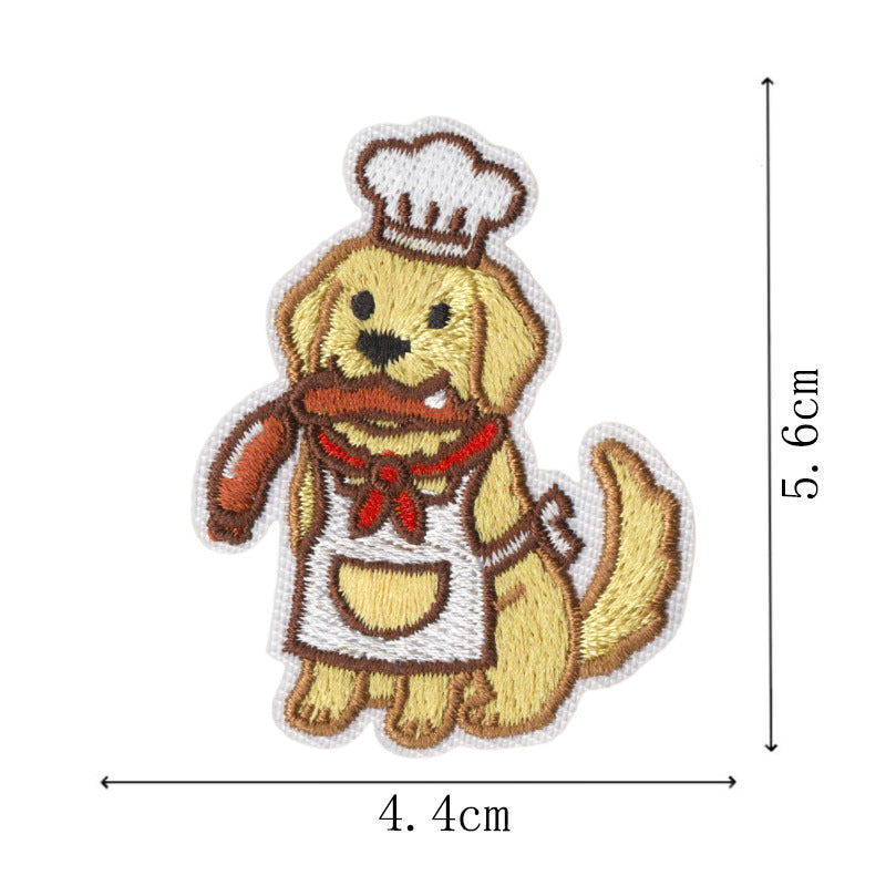 Wholesale Funny Career Dogs Embroidered Patch Set Iron On No Sew Applique For Clothing Backpacks Trendy Decorative Gift 9 Pieces