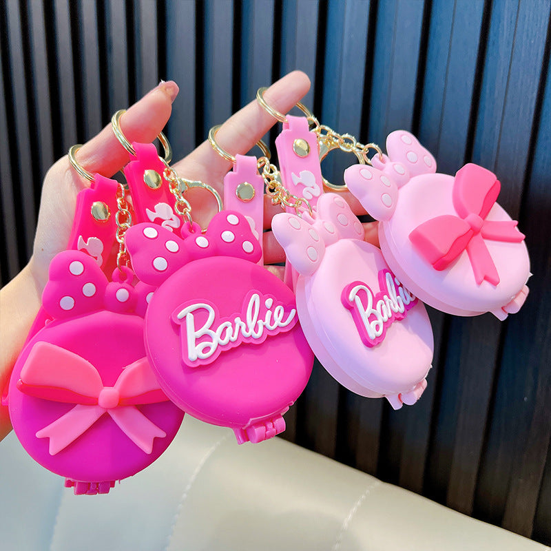 Wholesale Pink Vanity Mirror Girl Portable Keychain