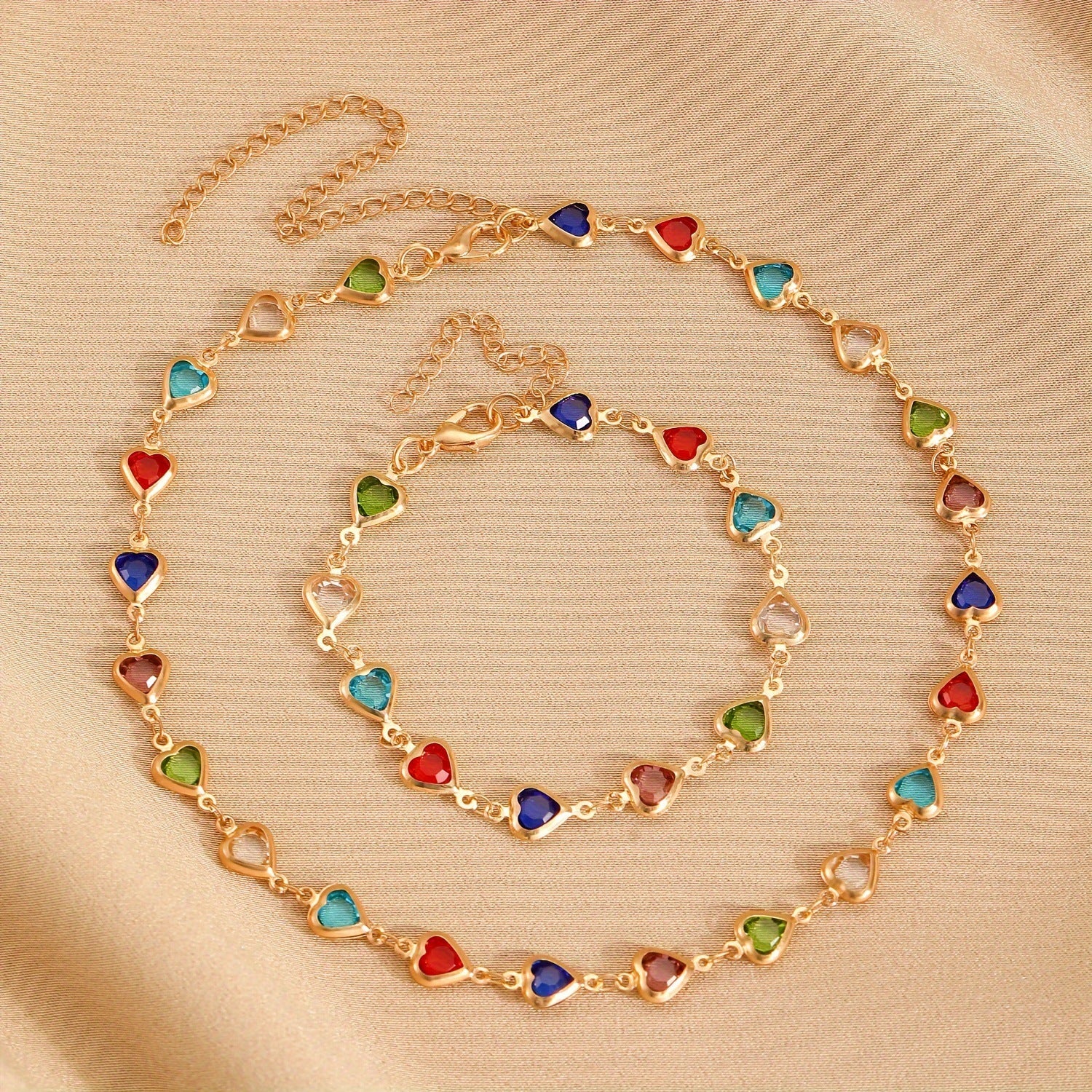 Wholesale Color Love Bracelet Personalized Alloy Heart-shaped Dopamine Bracelet