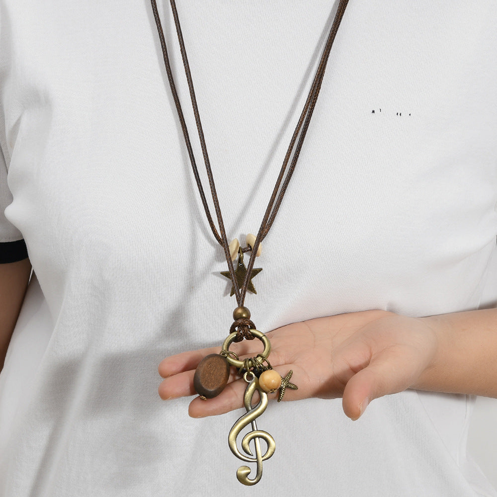 Wholesale Western-style double-layered long necklace