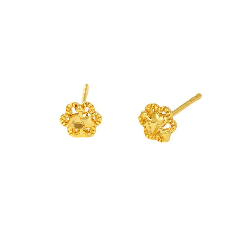 Wholesale Alloy Flower Simple and Compact Mini Summer High-end Fashion Earrings