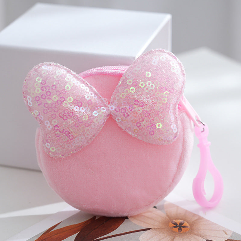 Wholesale Bow Bag ID Card Bag Crystal super soft Keychain