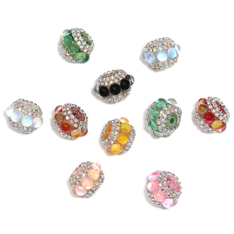 Wholesale 10pcs Transparent cat' s eye beaded fashion luxury beads