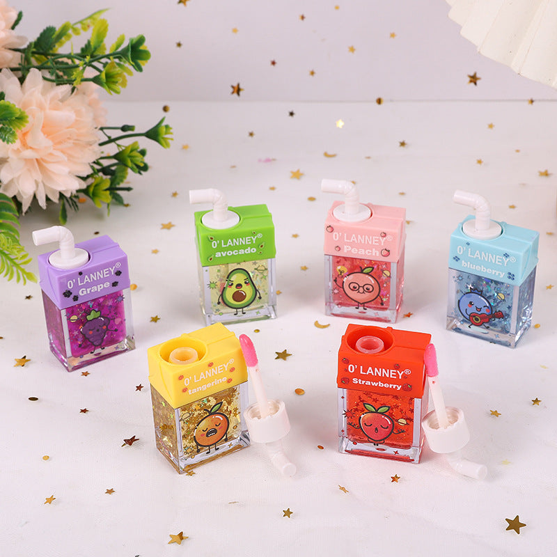 Wholesale Straw Gold Foil Lip Glaze Liquid Moisturizing Lip Oil