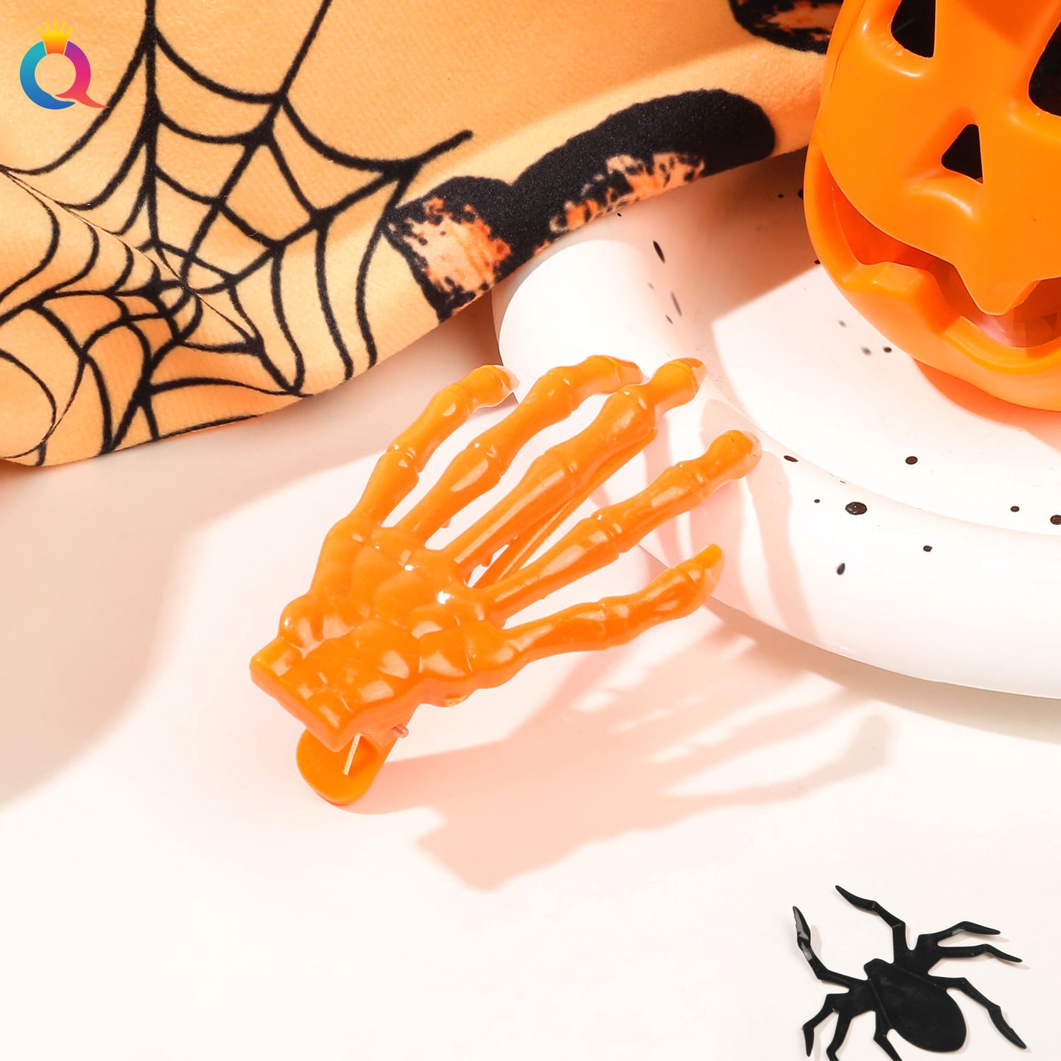 Wholesale Halloween Horror Ghost Claw Skeleton Hand Side Hair Clips