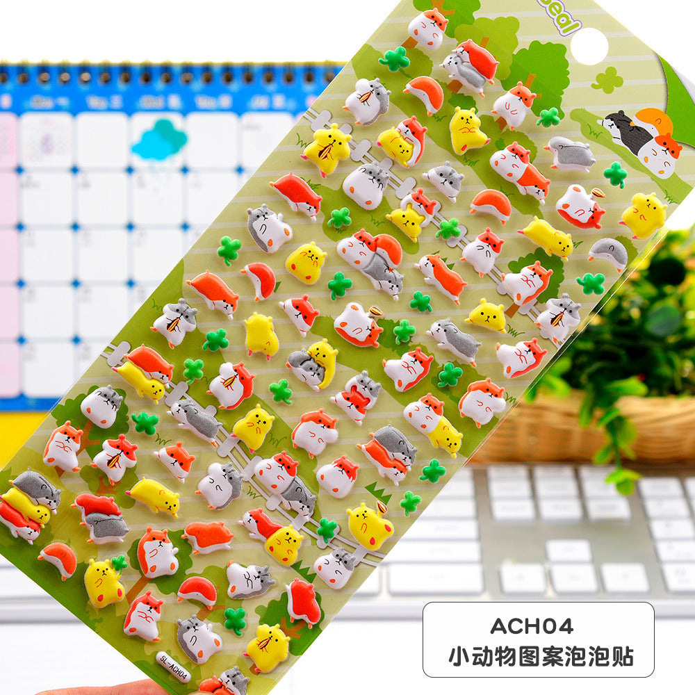 Wholesale Cartoon Mini Color Cute Animal 3D Stickers