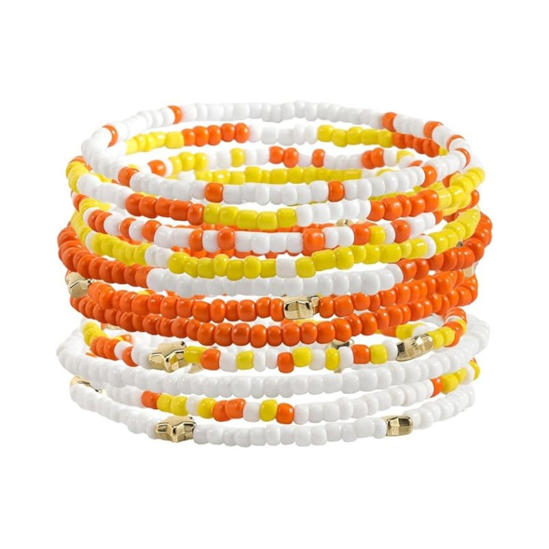 Wholesale Independence Day Shield Flag Soft Ceramic Letter Bracelet