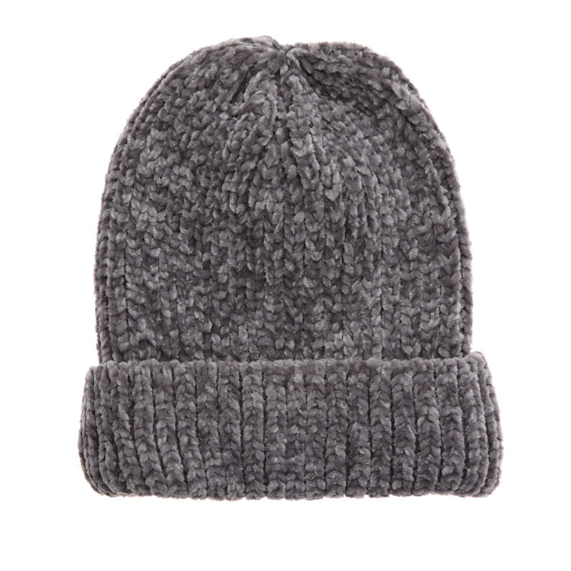 Wholesale Autumn and Winter Solid Colors Chenille Wool Hat