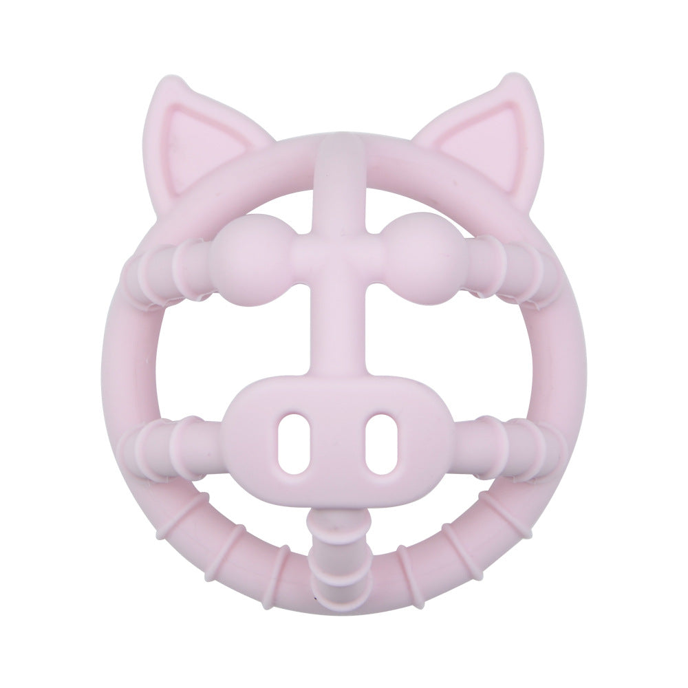 Wholesale 10PCS/PACK Silicone Hollow Hand Ball Pig Nose Teething Stick