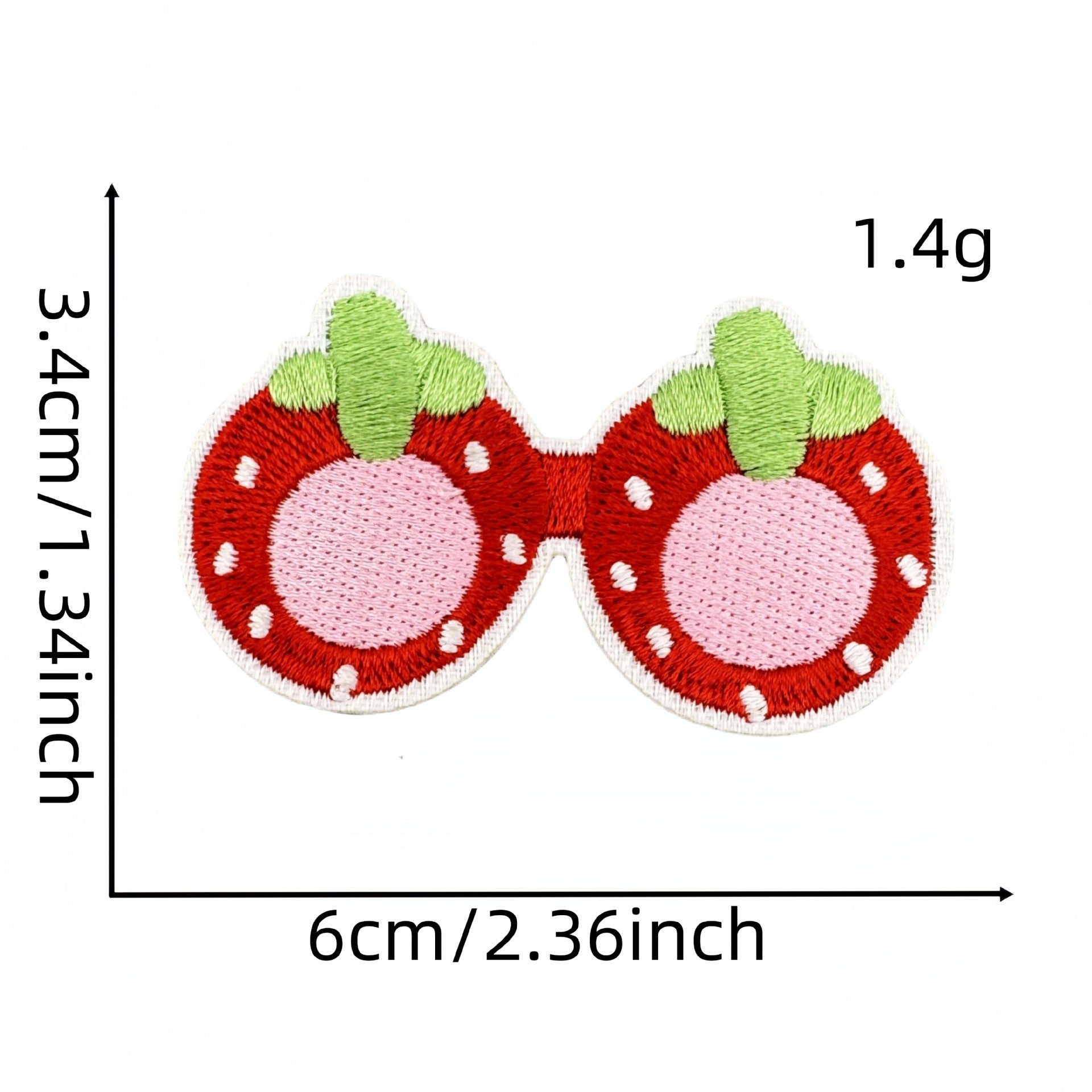 Wholesale Stylish Embroidered Patch Funny Sunglasses Watermelon Design Iron On For Bags Hats Clothing DIY Craft Supply