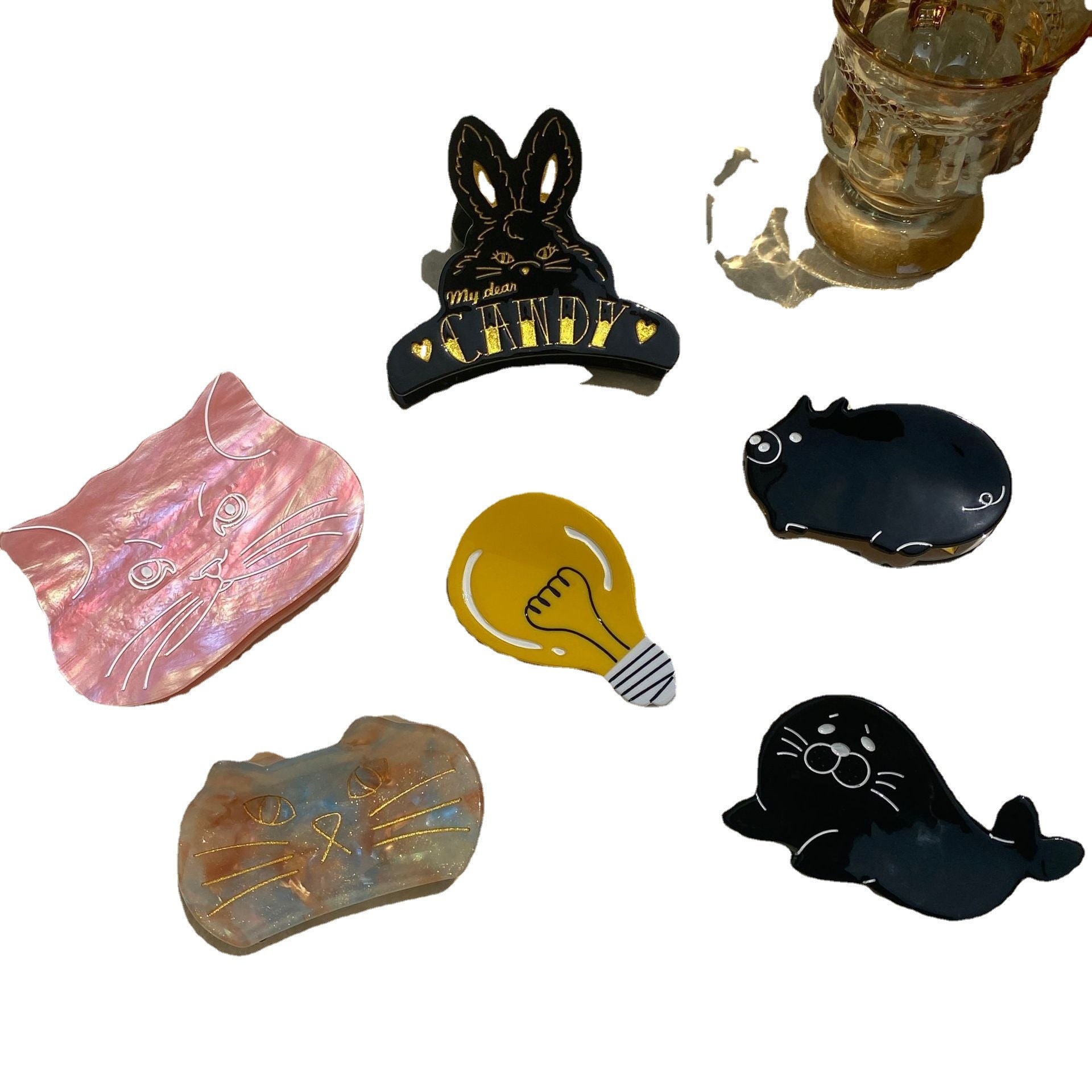 Wholesale Acetate Cartoon Bulb Hair Clips