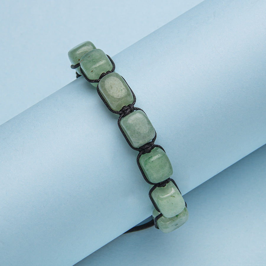 Wholesale Hand-woven colorful crystal rectangular adjustable bracelet