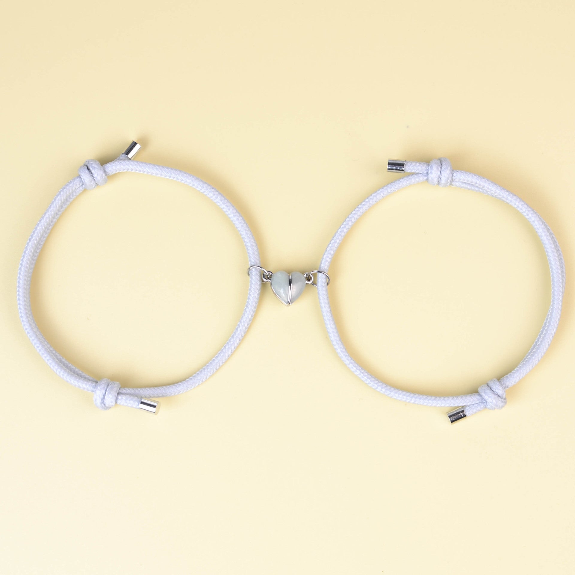 Wholesale Luminous  Magnet Suction Couple Woven Bracelet
