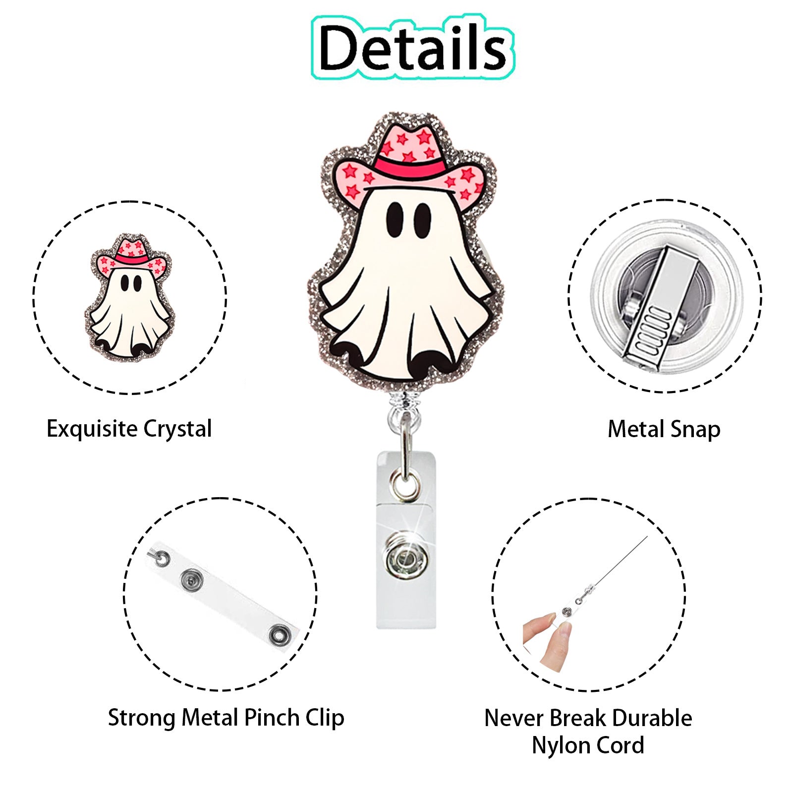 Wholesale  Pumpkin Ghost Doctor Nurse Retractable Badge Scroll