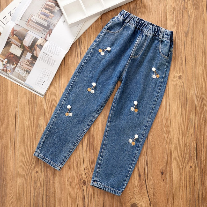 Wholesale Cotton Medium Casual Children's Loose Wide Leg Baby Flared Pants