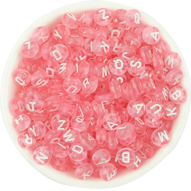 Wholesale of 100 Pieces/pack of Acrylic Colored English Letter Beads