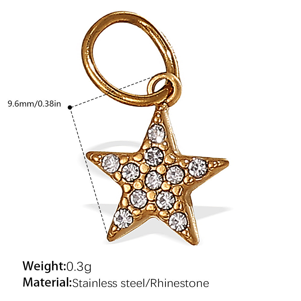 Wholesale Stainless steel 18K gold-plated sun and moon pendant necklace