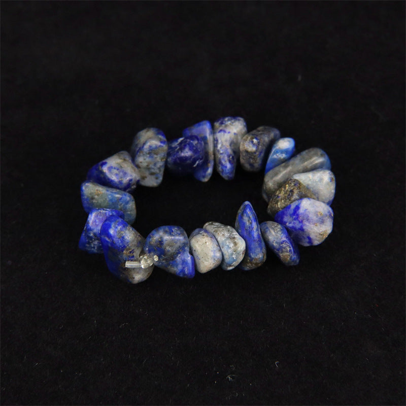 Wholesale Personality Hand-worn Natural Gravel Elastic Ring Women