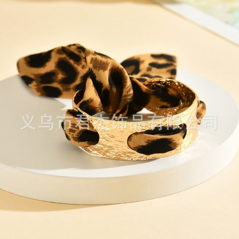 Wholesale ality Leopard f Bracelet Golden Convex Bracelet