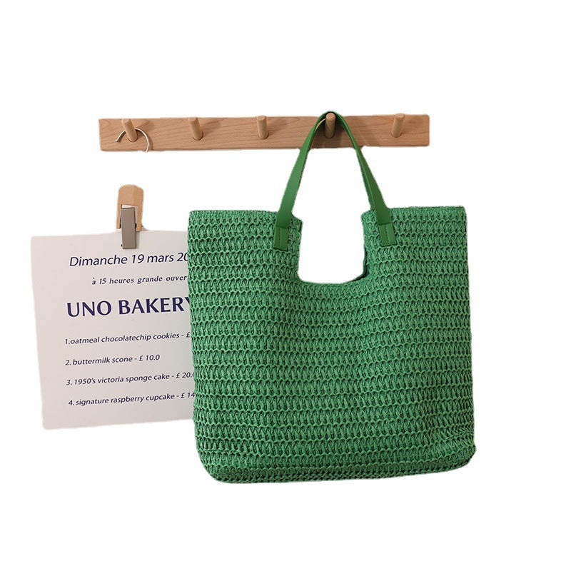 Wholesale of Simple and High-capacity Straw Woven Bags
