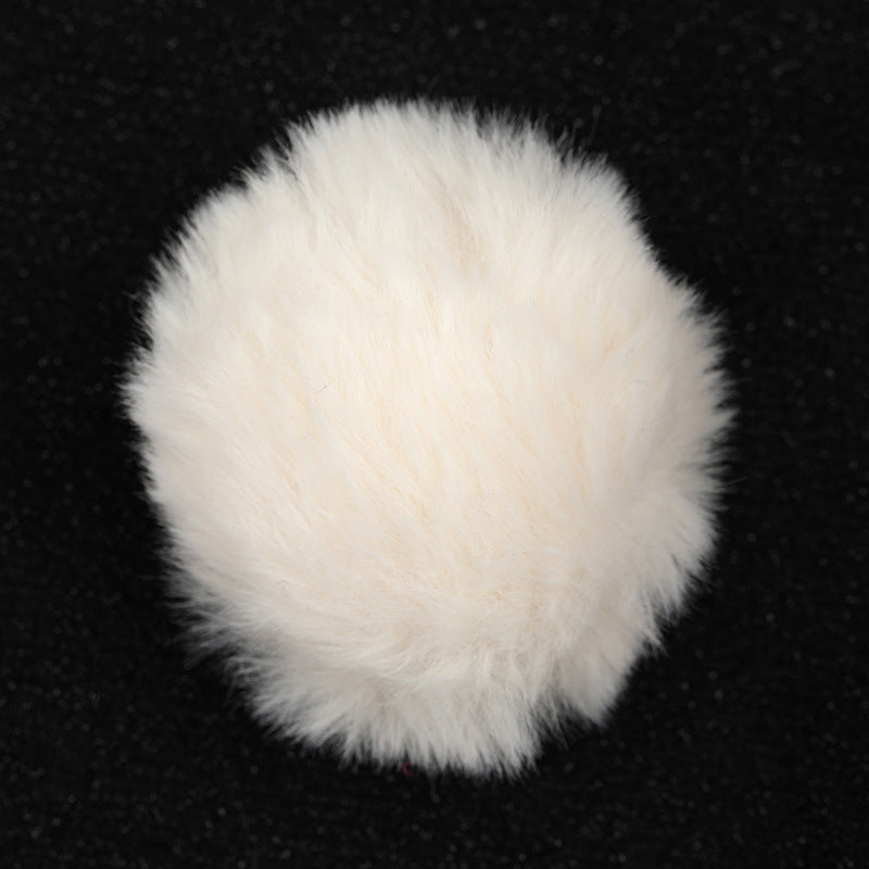 Wholesale 4cm 5pcs Fur Ball Color Faux Plush Pendant DIY Keychain