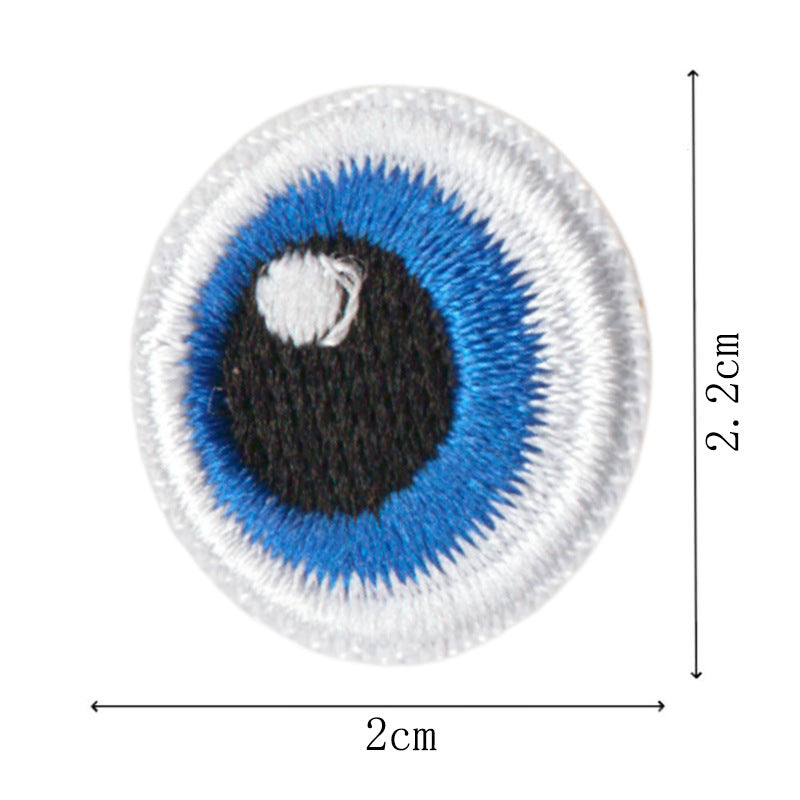 Wholesale Embroidered Cartoon Eye Patches Iron On DIY Decorative Accent For Towels Clothing Craft Supply