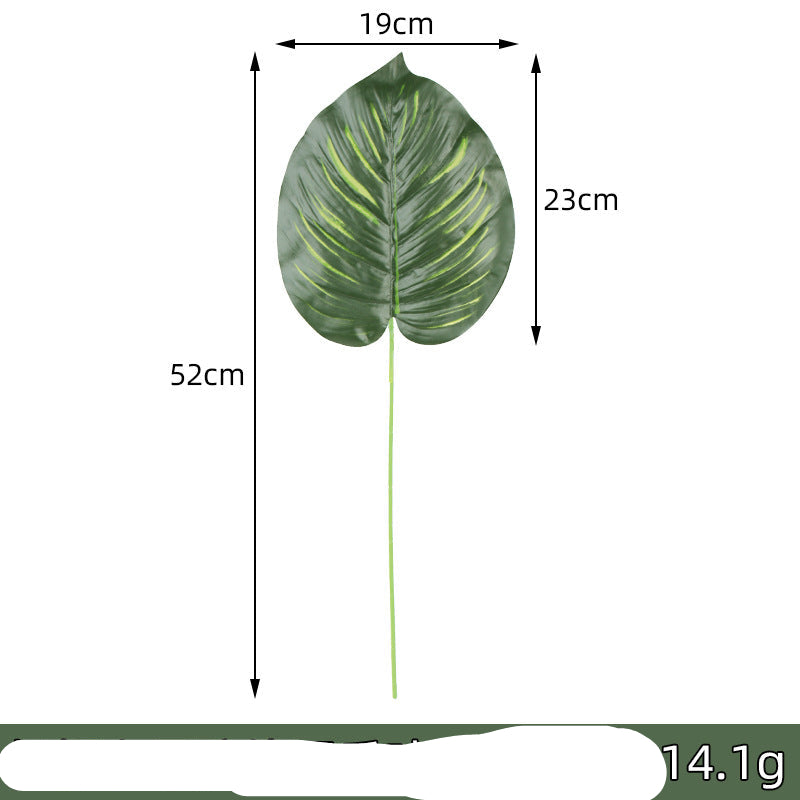 Wholesale 10pcs Cross-border Artificial Simulated Green Plants, Interior Decoration, Taro Leaves, Green Plant Wall Accessories, Fake Leaves, Wedding Arrangements, Spring Rain Leaves