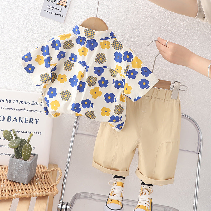 Wholesale Boys' Summer Split Cotton Two-piece Set