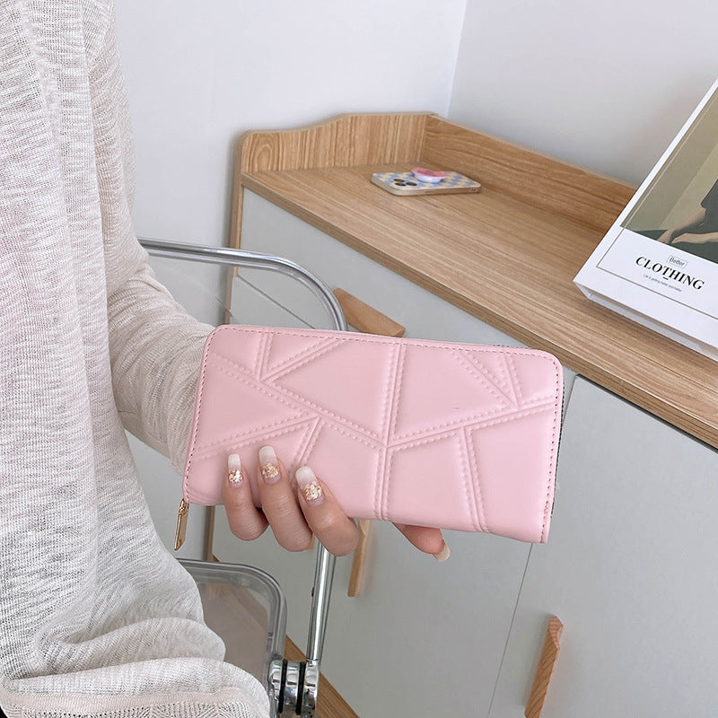 Wholesale Fashion PU Leather Embossed Medium Zipper Wallet