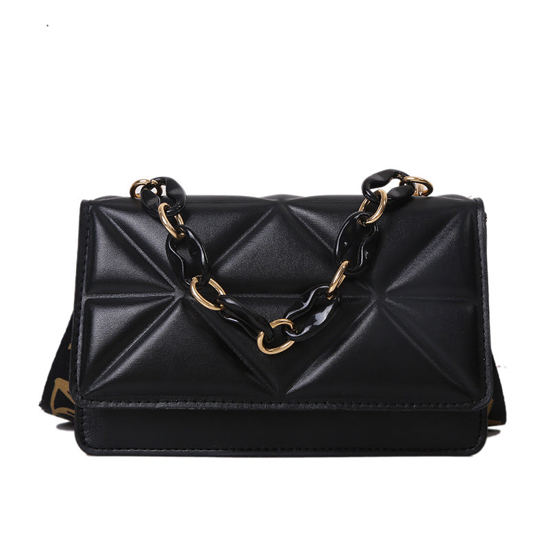 Wholesale Casual Fashion One-shoulder Wide-band Crossbody Small Square Bag