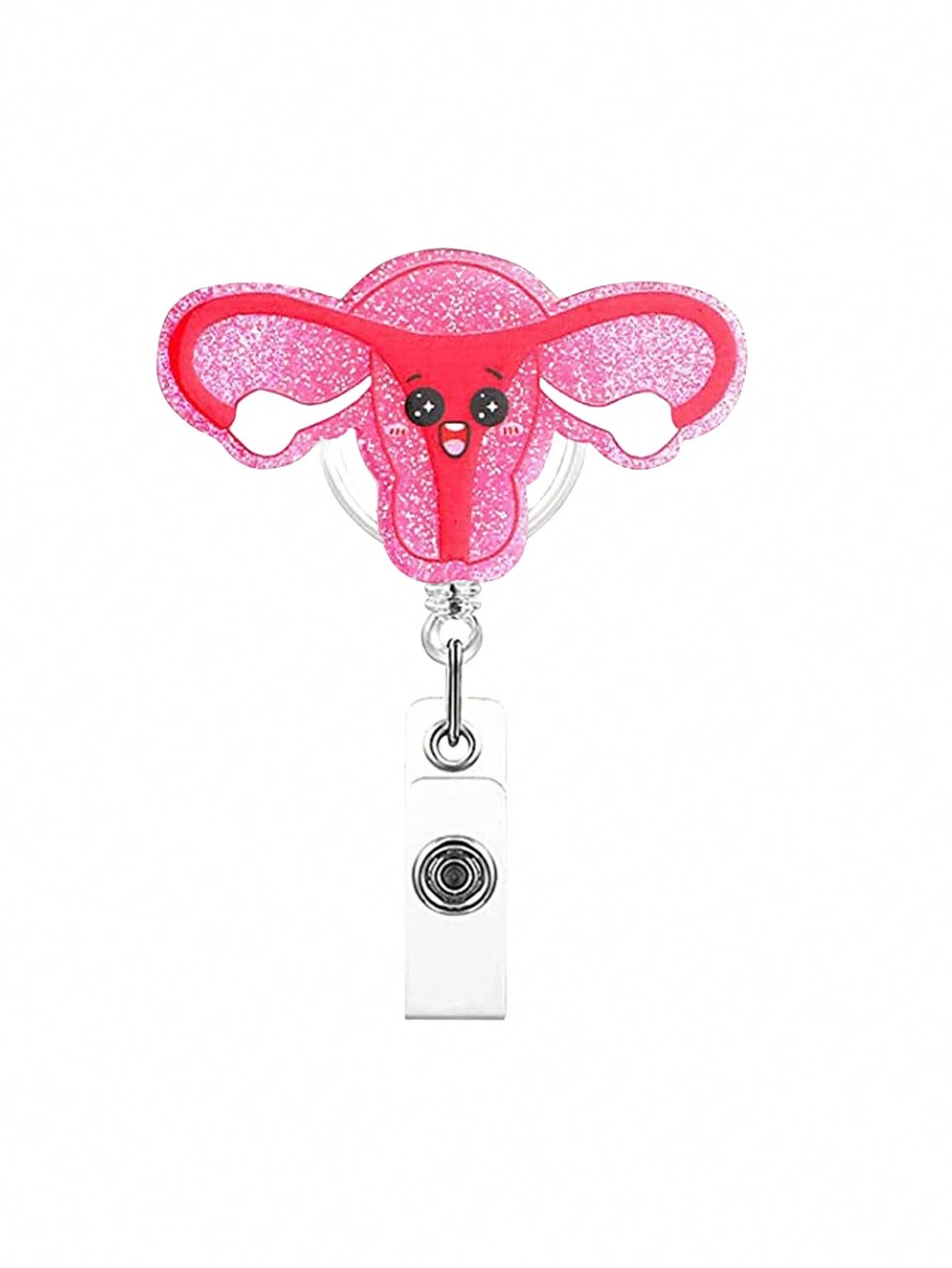 Wholesale Acrylic Love Clothes Syringe Mask Retractable Badge Scroll Keychain