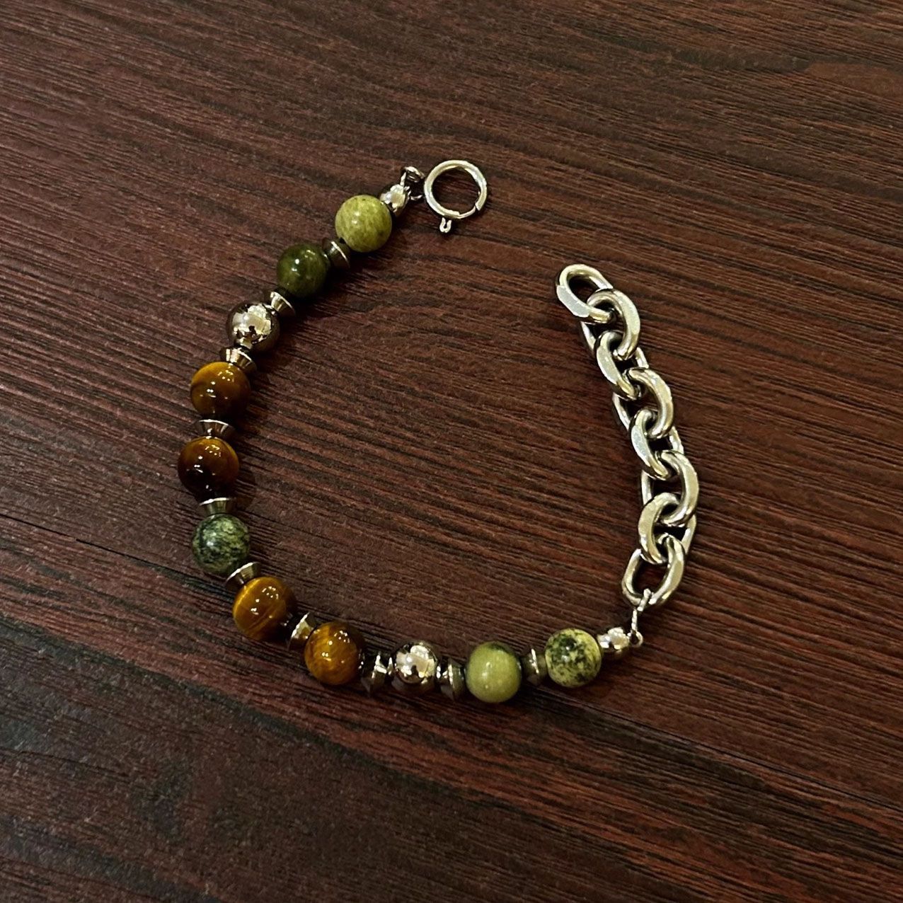 Wholesale Metal Splice Beaded Stainless Steel Bracelet