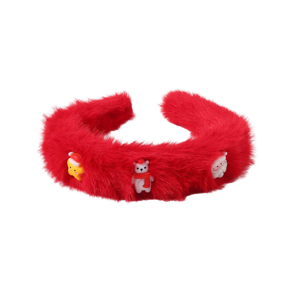 Wholesale Christmas Plush Cartoon Hair Bands