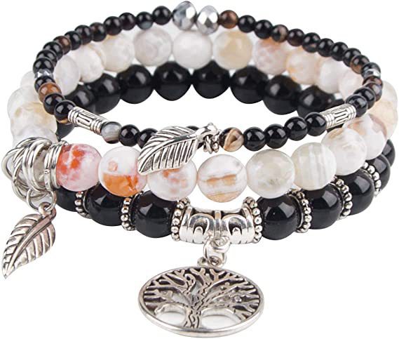 Wholesale Tree of Life Bracelet Turquoise Jasper Agate Gemstone Beaded Bracelet