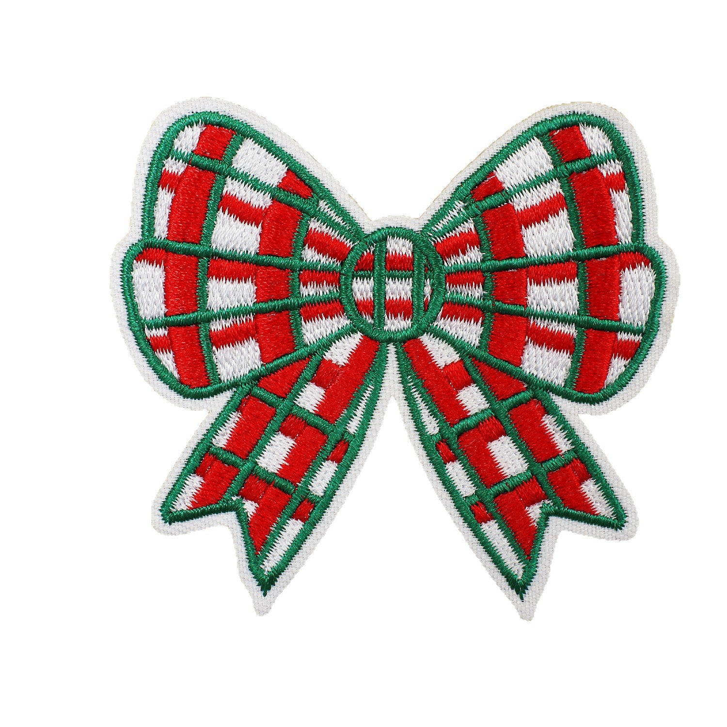 Wholesale Christmas Bow Theme Embroidered Cloth Patch Elk Bow Patch