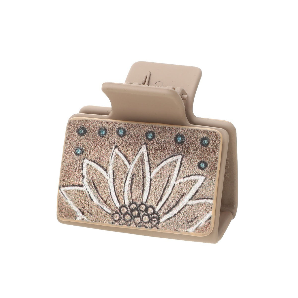 Western-style leather hairpin shark clip