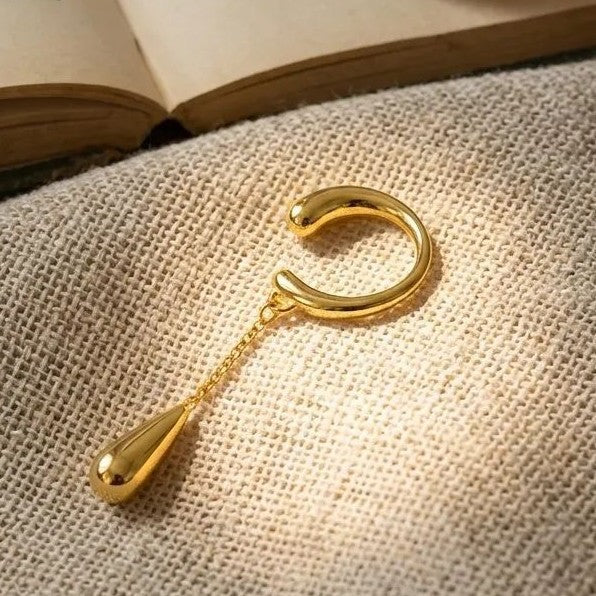 Wholesale Trendy Silver Tassel Ear Cuff Clip Fashion Jewelry Accessory Zinc Alloy Boutique Gift