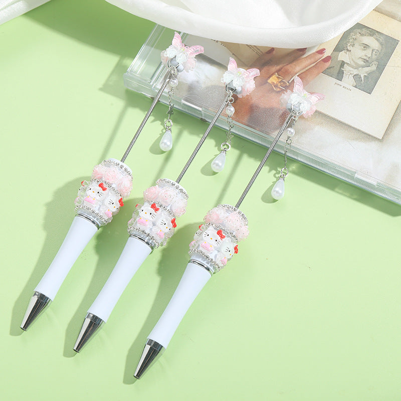 Wholesale 10pcs Heavy Industry Cartoon Cute DIY Beaded Pen
