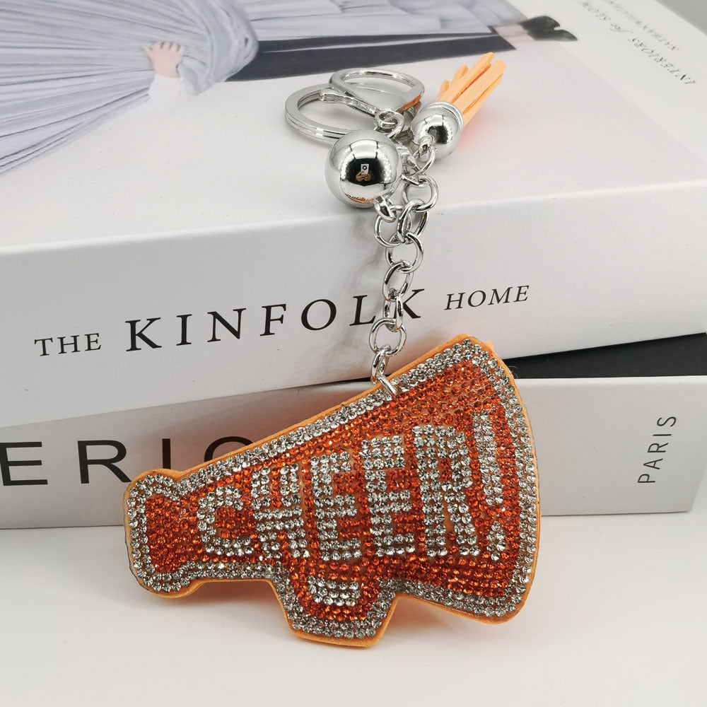 Wholesale 4pcs diamond-encrusted English letter CHEER key chain
