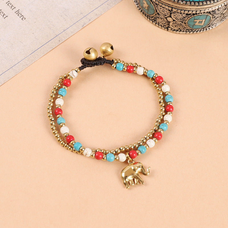 Wholesale Hand-woven Ethnic Elephant Bracelet