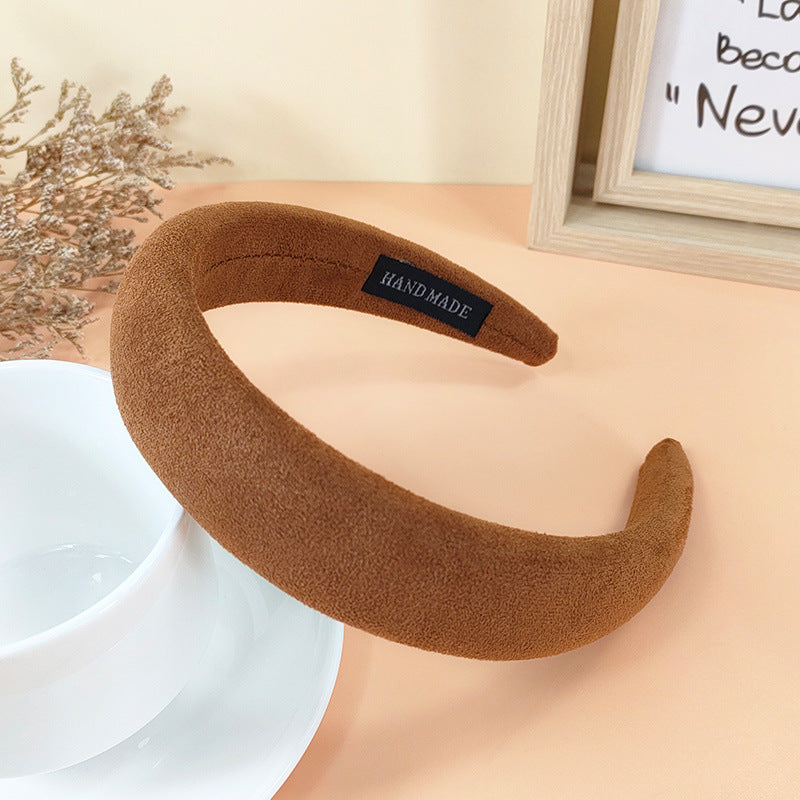 Wholesale Autumn and Winter Suede Fabric Sponge Hair Bands