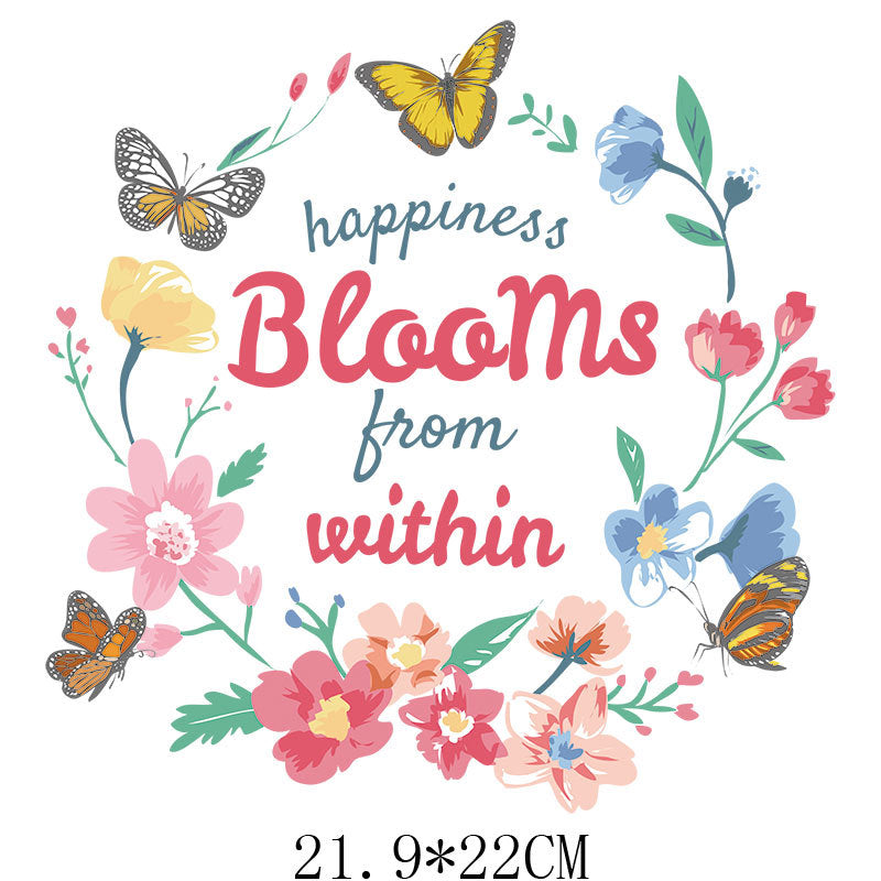 Wholesale  Flower Heat Transfer Printing Stickers UV DTF Ready to Press Transfers Wraps