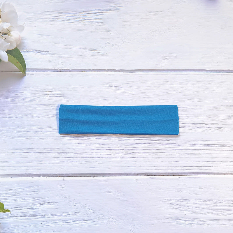 Wholesale popular solid color high elastic headband yoga sports hair band hair accessories sweat-absorbent headscarf headdress wide edge headband